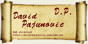 David Pajunović vizit kartica